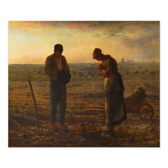 The Angelus by Jean-Francois Millet Photo Print (Front)