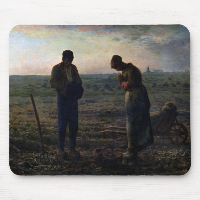 The Angelus, Jean-Francois Millet, 1857-1859 Mouse Mat (Front)