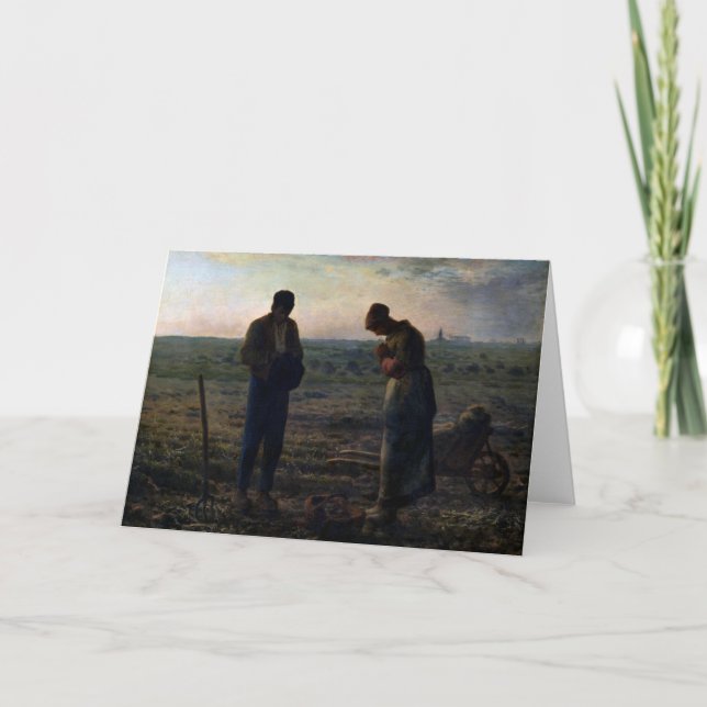 The Angelus, Jean-Francois Millet Card (Front)