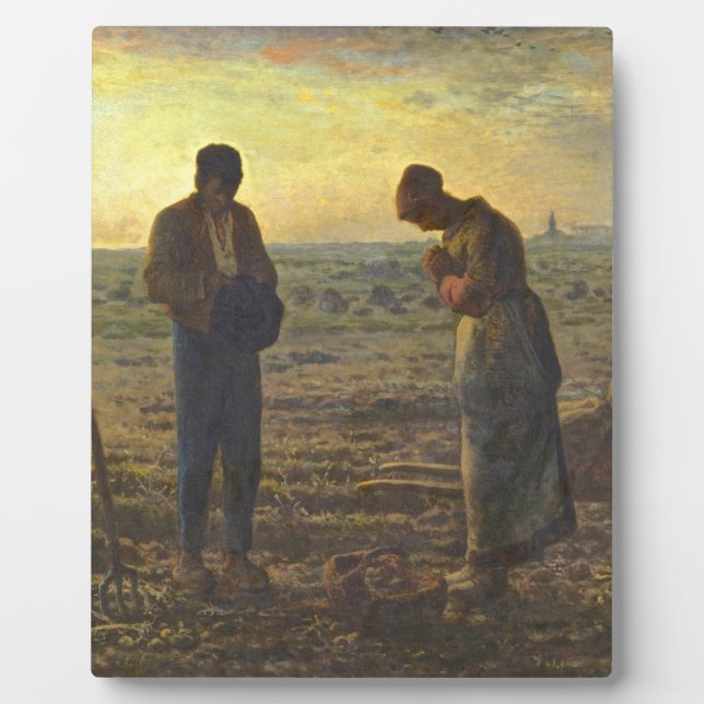 The Angelus Jean Francois Millet Plaque (Front)