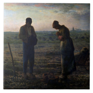 The Angelus, Jean-Francois Millet Tile