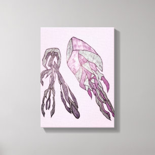 The Angled Veil  Abstract Texture Art Canvas Print