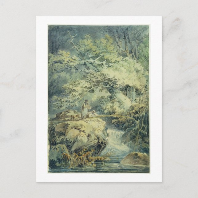 The Angler, 1794 (w/c over graphite on paper) Postcard (Front)