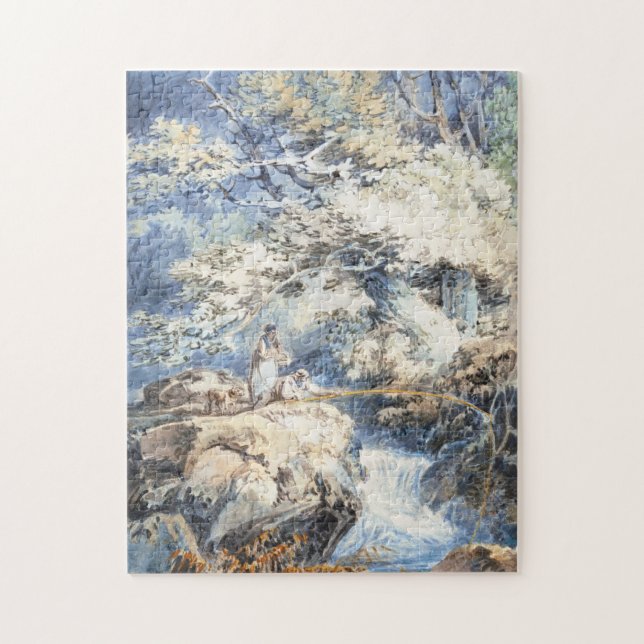 The Angler Joseph Mallord William Turner river Jigsaw Puzzle (Vertical)