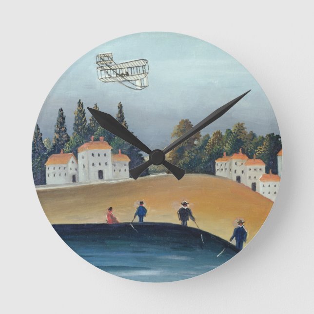 The anglers, c.1908-09 (oil on canvas) round clock (Front)