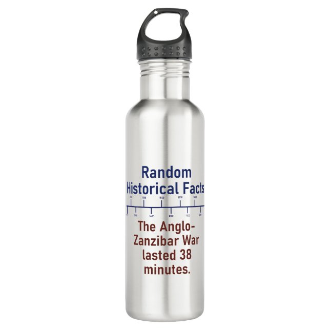 The Anglo-Zanzibar War Lasted 38 Minutes  - Histor 710 Ml Water Bottle (Front)
