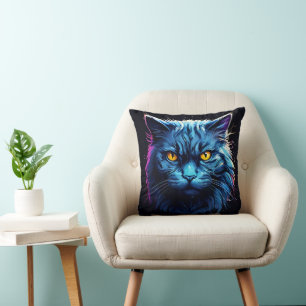 the angry cat cushion