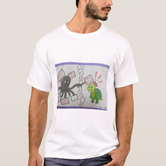 The angry octopus and the kind turtle T-Shirt