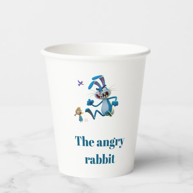 The angry rabbit  paper cups (Front)