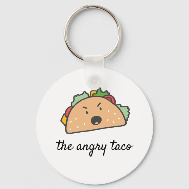The Angry Taco Key Ring (Front)