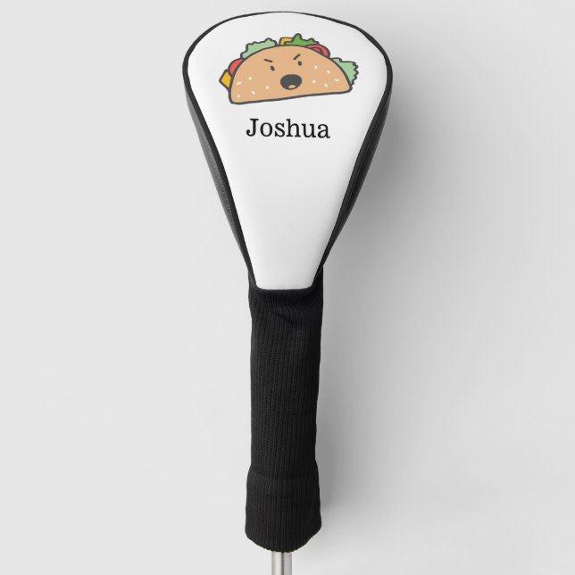 The Angry Taco Personalised Golf Head Cover (Front)
