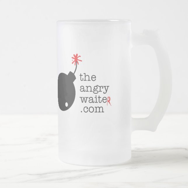 The Angry Waiter Beer Mug - Side Logo (Right)