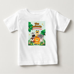 The animal kids design romantic baby T-Shirt