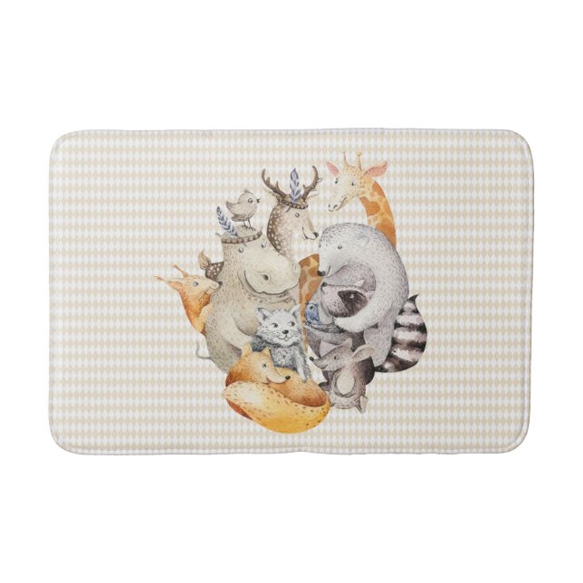 The Animal Menagerie Bath Mat (Front)