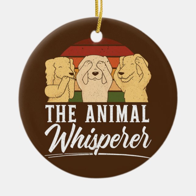 The Animal Whisperer Veterinarian Animal Doctor Ceramic Tree Decoration (Front)