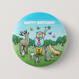 The Animals Birthday Party 6 Cm Round Badge