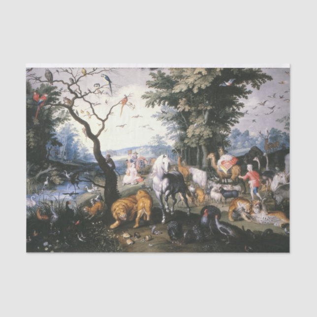 The Animals Entering Noah's Ark, Bruegel Younger Tissue Paper (Front)