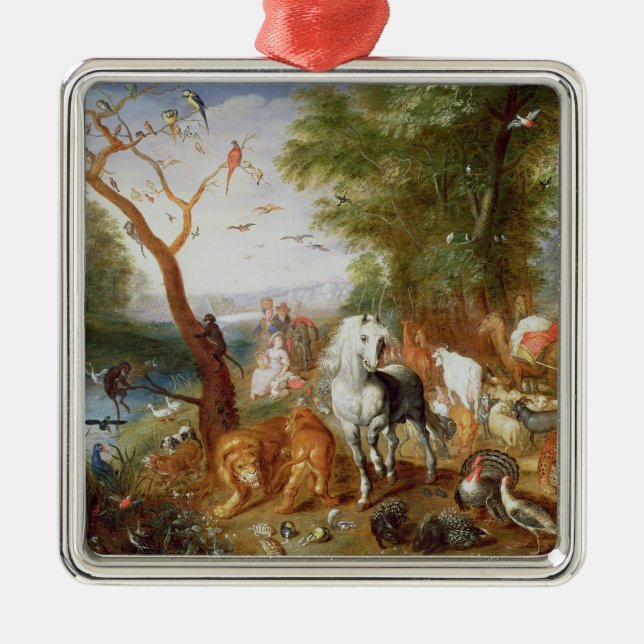 The Animals entering Noah's Ark Metal Tree Decoration (Front)