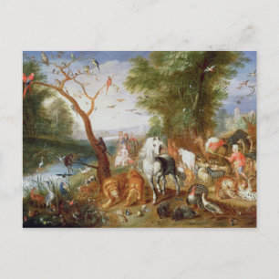 The Animals entering Noah's Ark Postcard