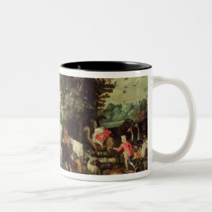 The Animals Entering Noah's Ark Two-Tone Coffee Mug