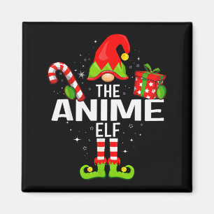 The Anime Elf Family Christmas Pajama Xmas  Magnet