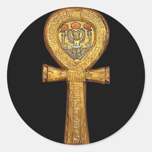 The Ankh.. Ancient Egyptian Symbol of Life Classic Round Sticker (Front)