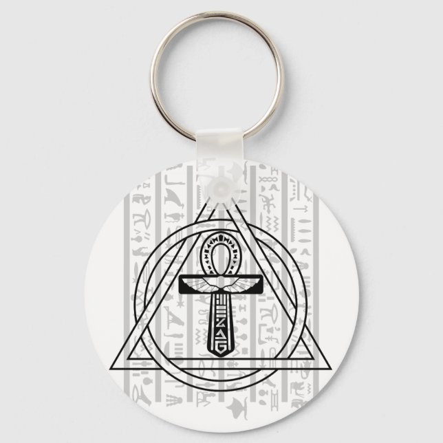 The Ankh - Egyptian Hieroglyphs Key Ring (Front)