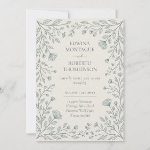 The Anne Elliot Quiet Romance Vintage Wedding Invitation