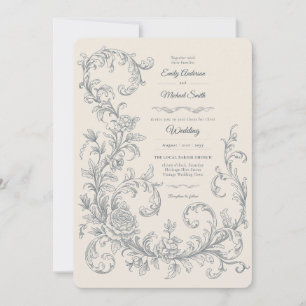 The Anne Elliot Quiet Romance Vintage Wedding Invitation