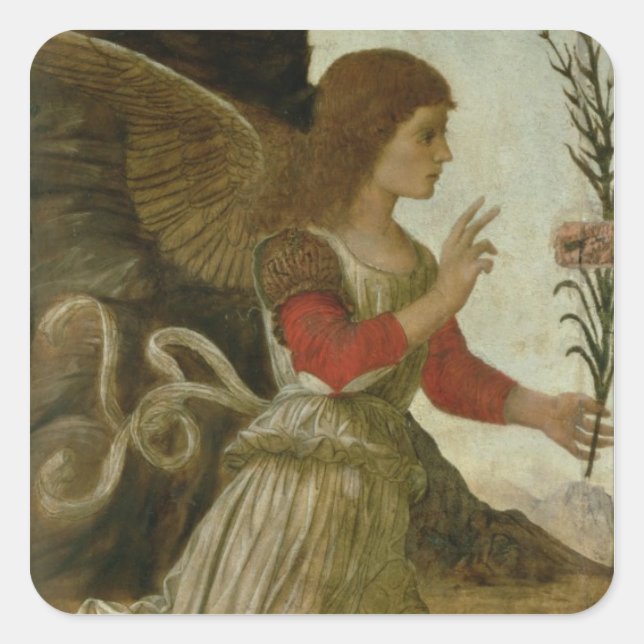 The Annunciating Angel Gabriel Square Sticker (Front)