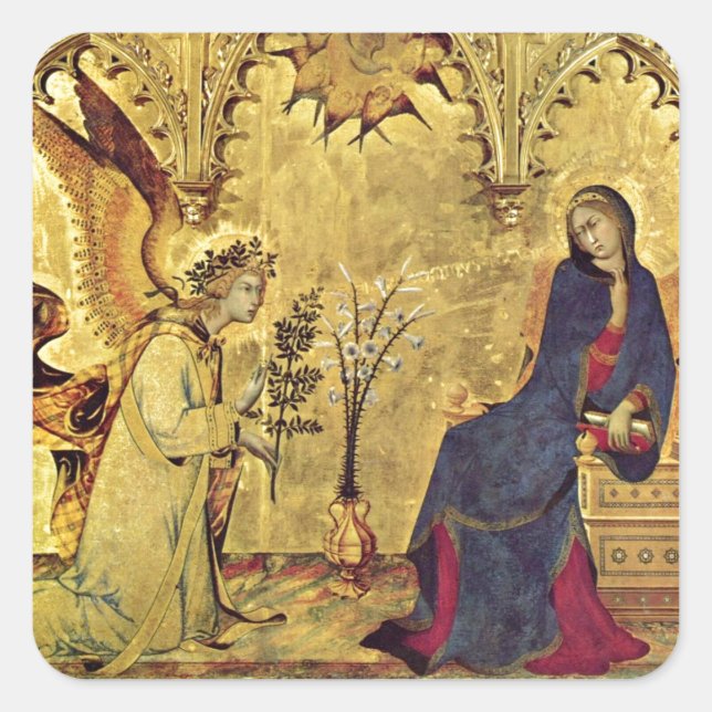 The Annunciation 13th century Square Sticker (Front)