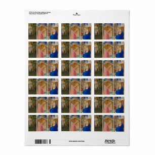 The Annunciation, 1426 by Fra Angelico Label