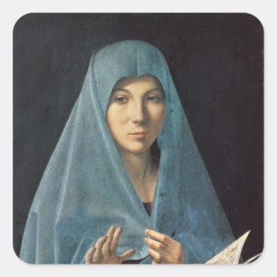 The Annunciation, 1474-75 Square Sticker