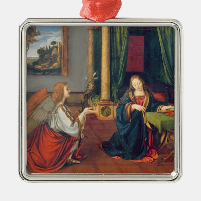 The Annunciation, 1506 Metal Tree Decoration (Front)