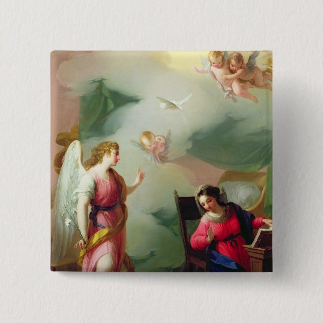 The Annunciation 15 Cm Square Badge (Front)