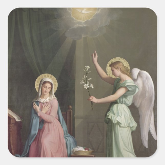 The Annunciation, 1859 Square Sticker (Front)