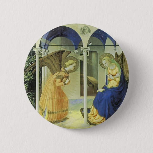 The Annunciation 6 Cm Round Badge (Front)