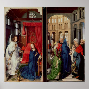 The Annunciation and the Presentation in Temple Poster