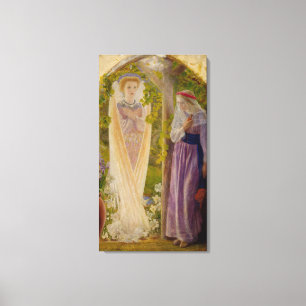 The Annunciation By Arthur Hughes Canvas Print