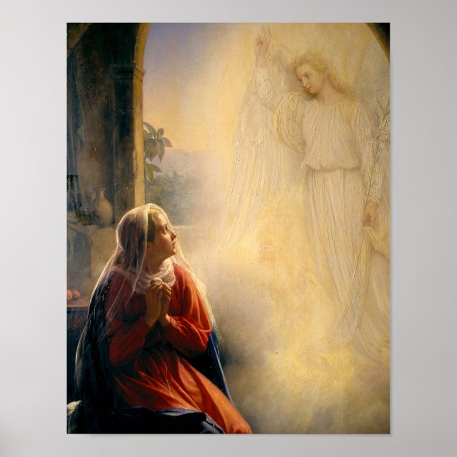 The Annunciation by Carl Bloch Print (Front)