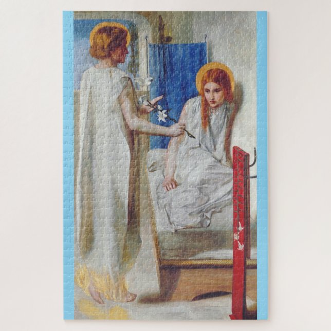 The Annunciation by Dante Gabriel Rossetti Jigsaw Puzzle (Vertical)