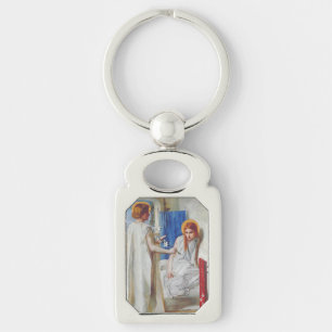 The Annunciation by Dante Gabriel Rossetti Key Ring