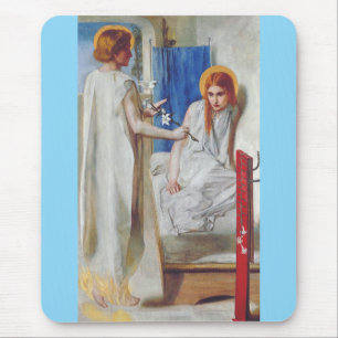 The Annunciation by Dante Gabriel Rossetti Mouse Mat