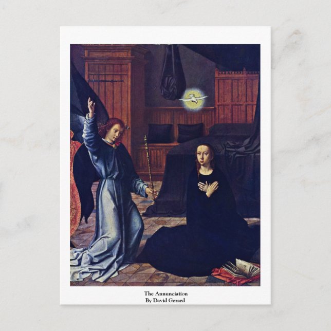 The Annunciation By David Gerard Postcard (Front)