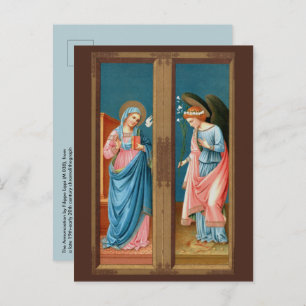 The Annunciation by F. Lippi (M 038) Postcard