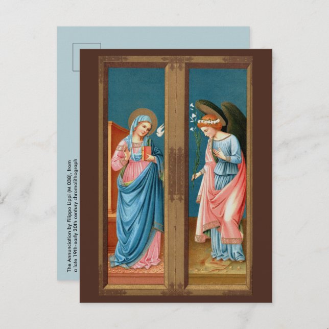 The Annunciation by F. Lippi (M 038) Postcard (Front/Back)