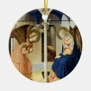 The Annunciation by Fra Angelico Ceramic Tree Decoration