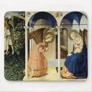 The Annunciation by Fra Angelico Mouse Mat