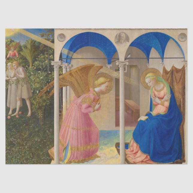The Annunciation by Fra Angelico Tissue Paper (Front)