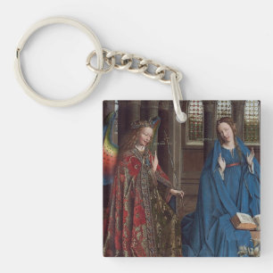 The Annunciation by Jan van Eyck Key Ring